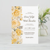Hochzeit der Gelben Rose Einladung (Stehend Vorderseite)