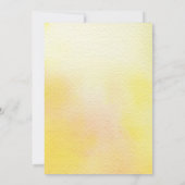 Hochzeit der Gelben Rose Einladung (Rückseite)