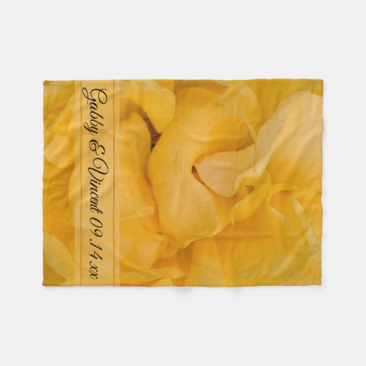 Hochzeit der Gelben Rose Fleecedecke (Vorderseite (Horizontal))