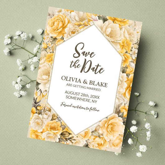 Hochzeit der Gelben Rose Save The Date