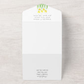 Hochzeit der Gelben Tulips All In One Einladung (Außenbereich)