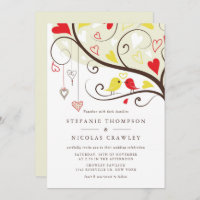 Hochzeit der Gelben und Roten Whimsikalen Lovebird