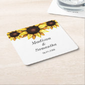 Hochzeit der Gelben Weißblüte Rechteckiger Pappuntersetzer (angewinkelt)