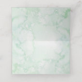 Hochzeit der geometrischen Blumengrün Platzkarte (Innenseite Aufgefaltet)