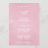 Hochzeit der geometrischen rosa Frühlingskirsche Programm (Rückseite)