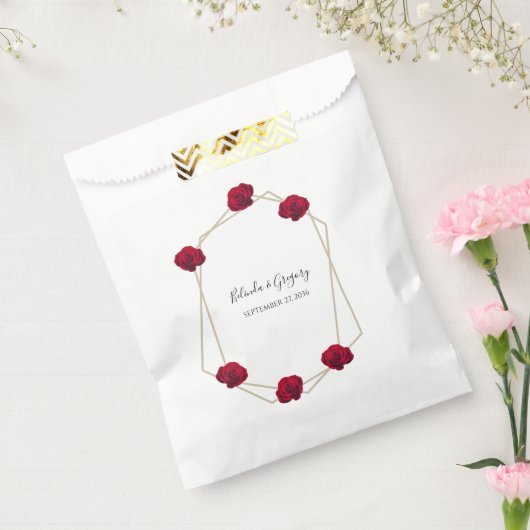 Hochzeit der geometrischen Rote Rose Geschenktütchen (Versiegelt)