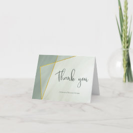 Hochzeit der geometrischen Schrift Graujade Karte