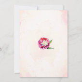 Hochzeit der geometrischen Wasserfarbenkoralle Einladung (Rückseite)