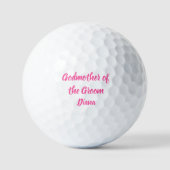 Hochzeit der Godmutter des Groom-Pink-Individuelle Golfball (Vorderseite)