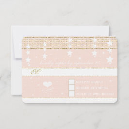 Hochzeit der Gold Rose unter den Sternen UAWG RSVP Karte