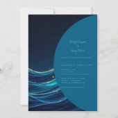 Hochzeit der Golden Accented Abstrakt Ocean Waves (Vorderseite)