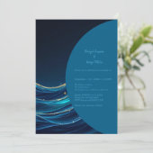 Hochzeit der Golden Accented Abstrakt Ocean Waves (Stehend Vorderseite)
