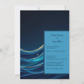 Hochzeit der Golden Accented Abstrakt Ocean Waves (Vorderseite)