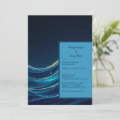 Hochzeit der Golden Accented Abstrakt Ocean Waves (Stehend Vorderseite)