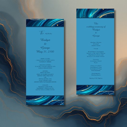 Hochzeit der Golden Accented Abstrakt Ocean Waves Programm