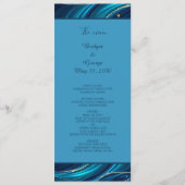 Hochzeit der Golden Accented Abstrakt Ocean Waves Programm (Vorderseite)