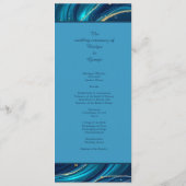Hochzeit der Golden Accented Abstrakt Ocean Waves Programm (Rückseite)