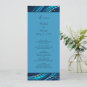 Hochzeit der Golden Accented Abstrakt Ocean Waves Programm (Stehend Vorderseite)