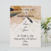 Hochzeit der "Golden Dragonfly" Einladung (Stehend Vorderseite)