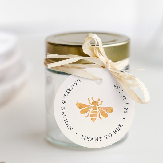 Hochzeit der Goldenen Biene "Meant to Bee" Geschenkanhänger