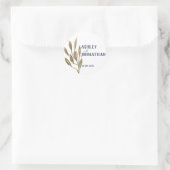 Hochzeit der goldenen Blütenblätter Runder Aufkleber (Tasche)