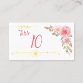 Hochzeit der Goldenen Flora Platzkarte (Rückseite)