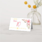 Hochzeit der Goldenen Flora Platzkarte (Rückseite)