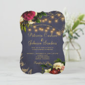 Hochzeit der goldgelben Marinestreitkräfte Einladung (Stehend Vorderseite)