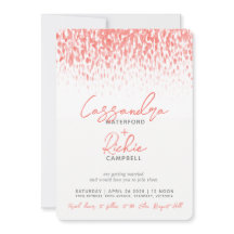 Hochzeit der grauen Korallenhochzeit mit Duschkask