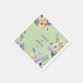 Hochzeit der grünen Blume Serviette (Ecke)