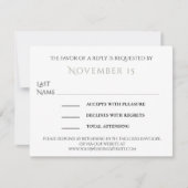 Hochzeit der Grünen Blumenzettel RSVP Karte (Vorderseite)