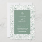 Hochzeit der grünen Blumenzwiebeln Einladung (Vorderseite)