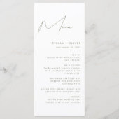 Hochzeit der Grünen Kalligrafie Menükarte (Vorderseite)