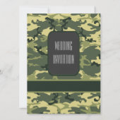 Hochzeit der grünen militärischen Tarnung Einladung (Rückseite)