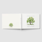 Hochzeit der grünen Wasserfarbe Gästebuch (Voll)