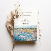 Hochzeit der Hafenküste von Watercolor Newport Einladung