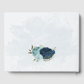 Hochzeit der hellblauen Blume Gästebuch (Rückseite)