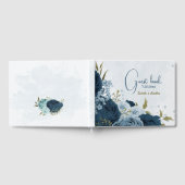 Hochzeit der hellblauen Blume Gästebuch (Voll)