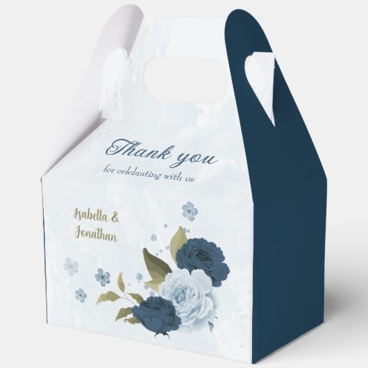 Hochzeit der hellblauen Blume Geschenkschachtel (Vorderseite)