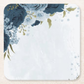 Hochzeit der hellblauen Blume Rechteckiger Pappuntersetzer (Vorderseite)