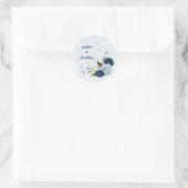 Hochzeit der hellblauen Blume Runder Aufkleber (Tasche)
