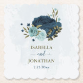 Hochzeit der hellblauen Blume Untersetzer (Vorderseite)