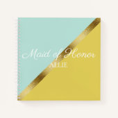 Hochzeit der hellblauen Trauzeugin Notizblock (Vorderseite)