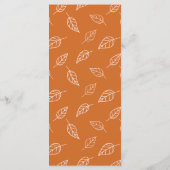 Hochzeit der Herbstzweige Menükarte (Rückseite)