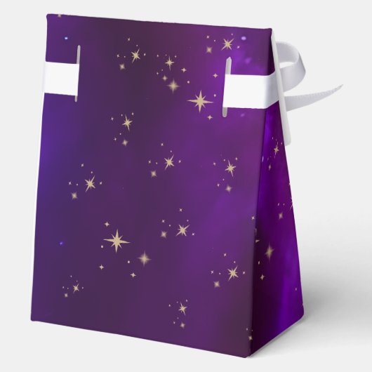 Hochzeit der Himmelsastronomie mit Lila Aquamarine Geschenkschachtel (Rückseite)