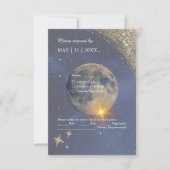 Hochzeit der himmlischen Galaxie RSVP Karte (Vorderseite)