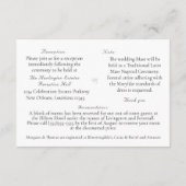 Hochzeit der Hochzeit des Katholischen Volkes Begleitkarte (Rückseite)