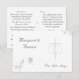 Hochzeit der Hochzeit des Katholischen Volkes Begleitkarte