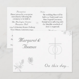 Hochzeit der Hochzeit des Katholischen Volkes Begleitkarte