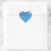 Hochzeit der hübschen Hydrangea Herz-Aufkleber (Tasche)